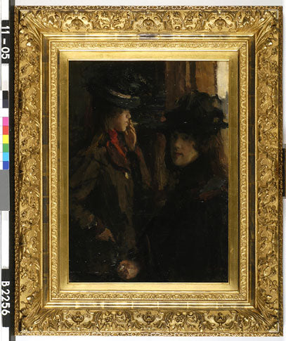 Jenter som røyker sigaretter - Isaac Israëls