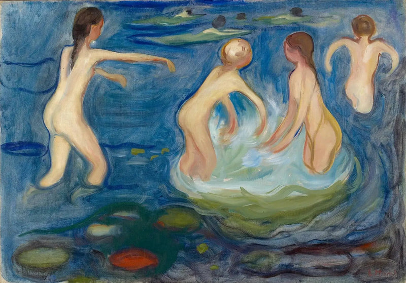 Jentene som bader - Edvard Munch