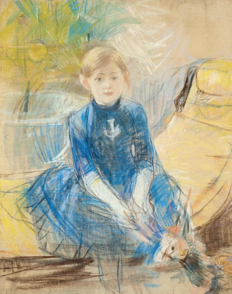 Jente i blå jersey - Berthe Morisot
