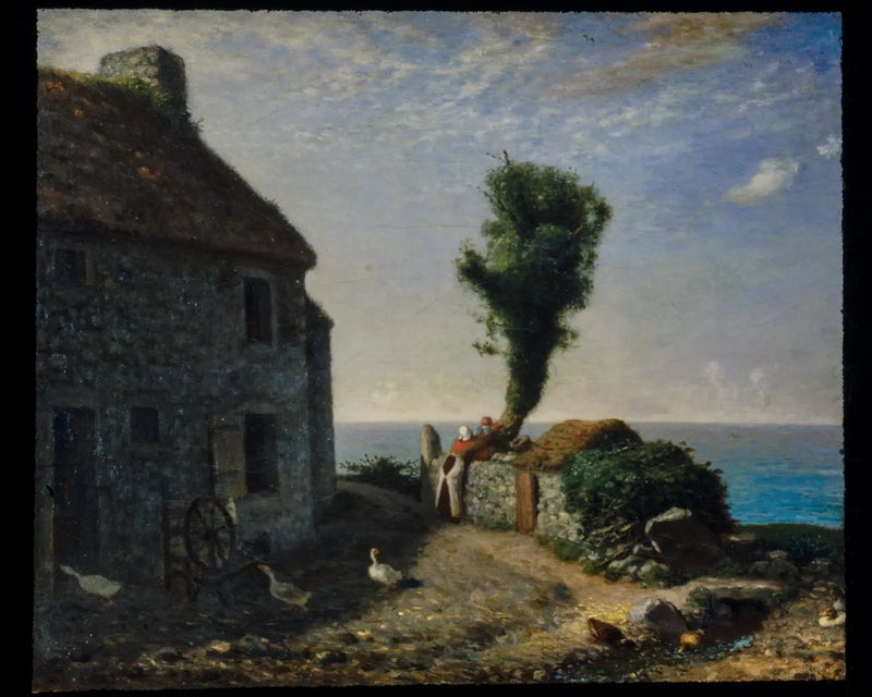 Slutten på Gruchy-landsbyen - Jean-François Millet