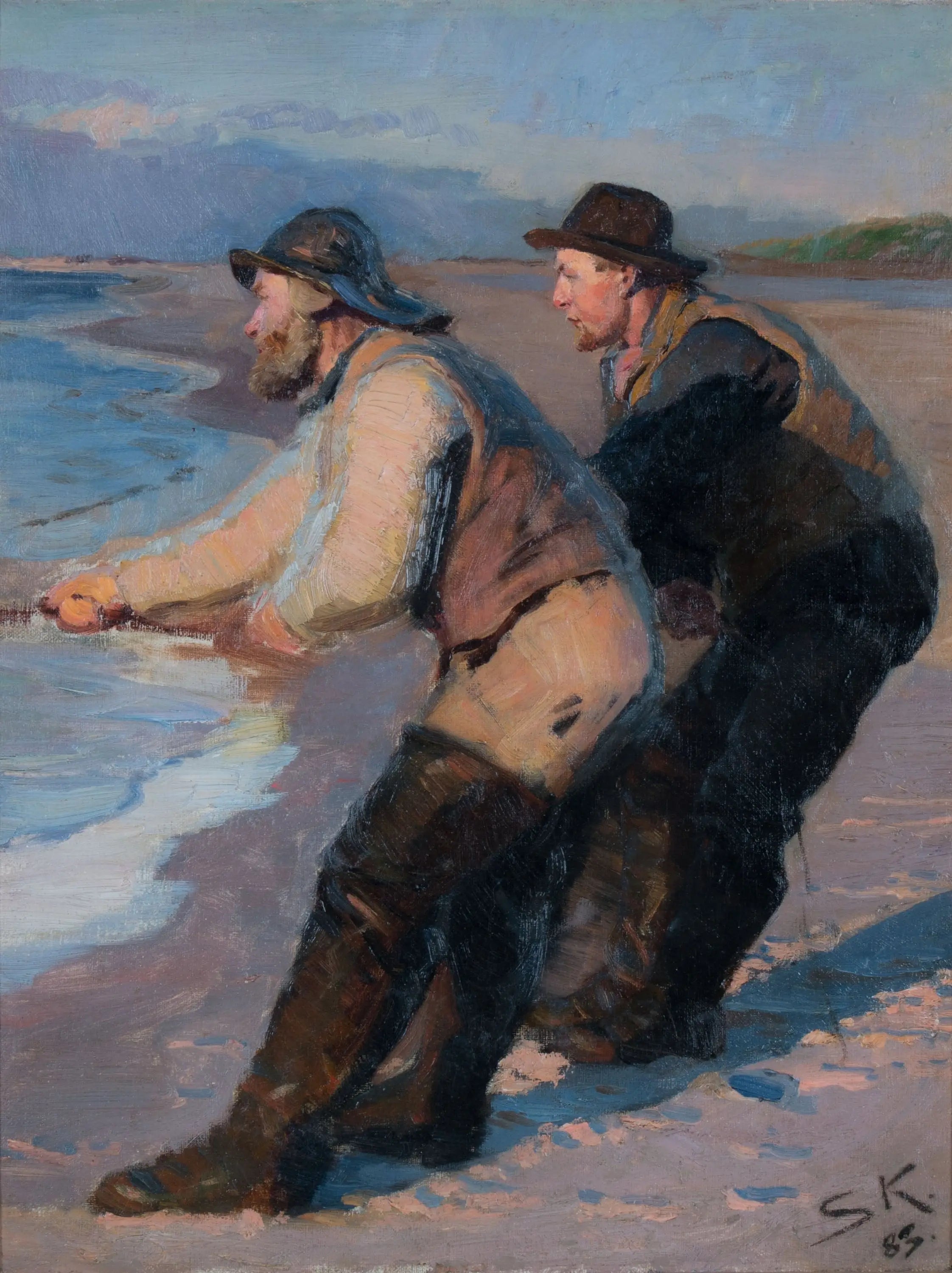 Fiskere, Skagen - Peder Severin Krøyer image 1 reproduction de peinture à l’huile