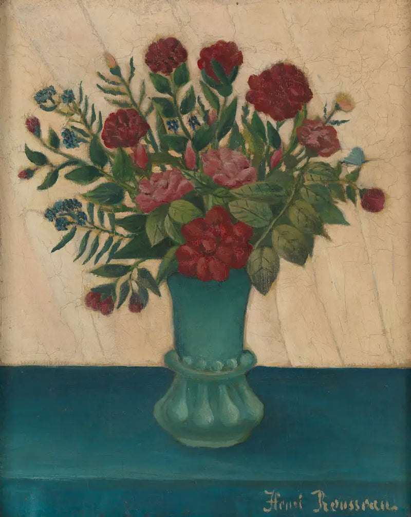 Blomster i en vase - Henri Rousseau