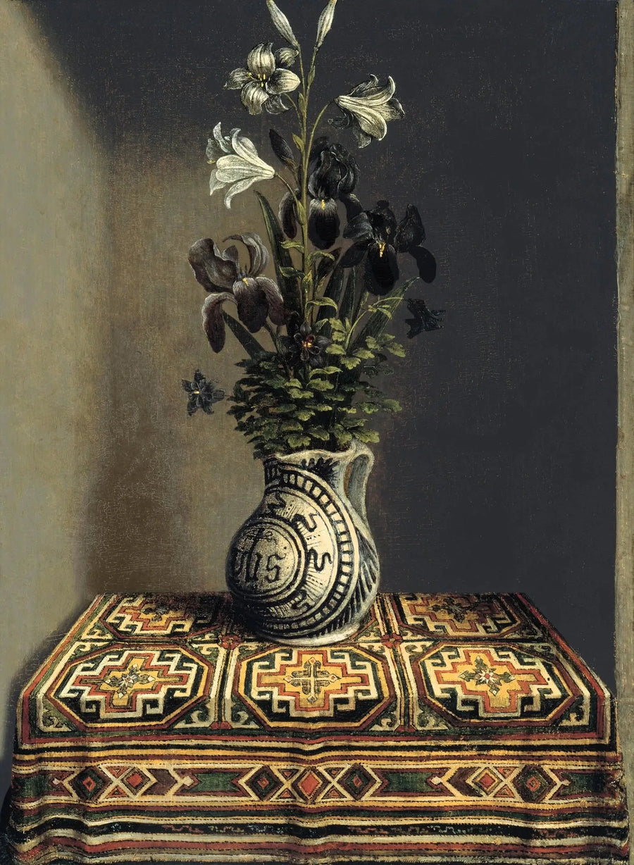 Blomster i en mugge (baksiden) - Hans Memling