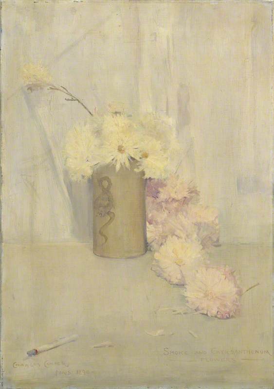 Røyk- og krysantemumblomster - Charles Conder