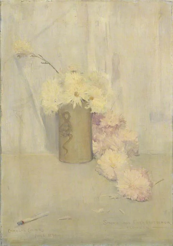 Røyk- og krysantemumblomster - Charles Conder