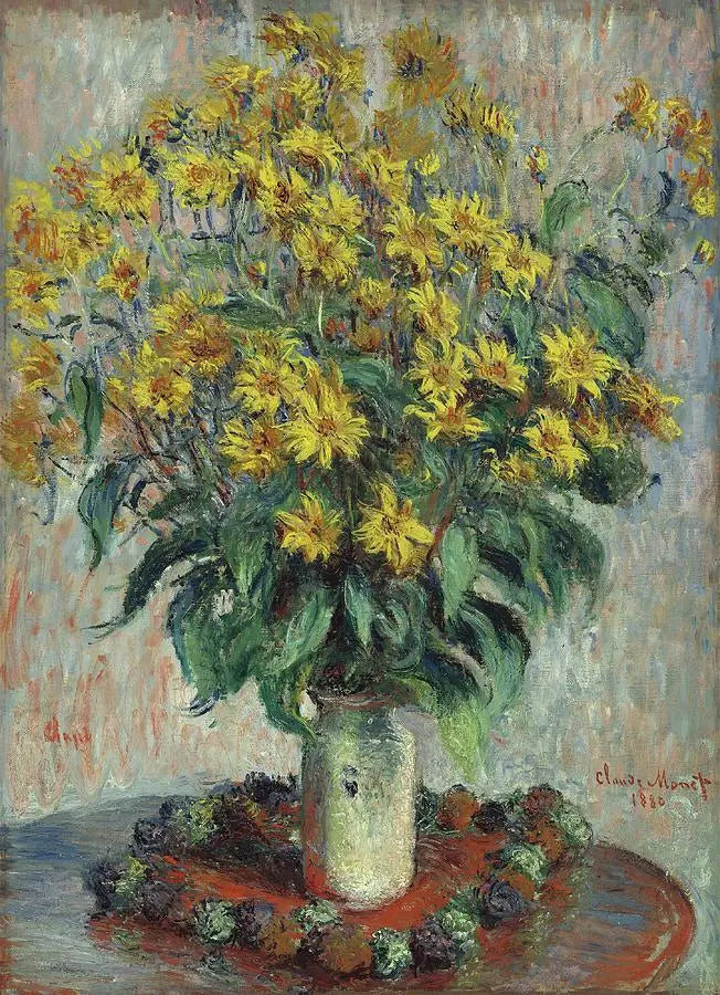 Jordskokkblomster - Claude Monet