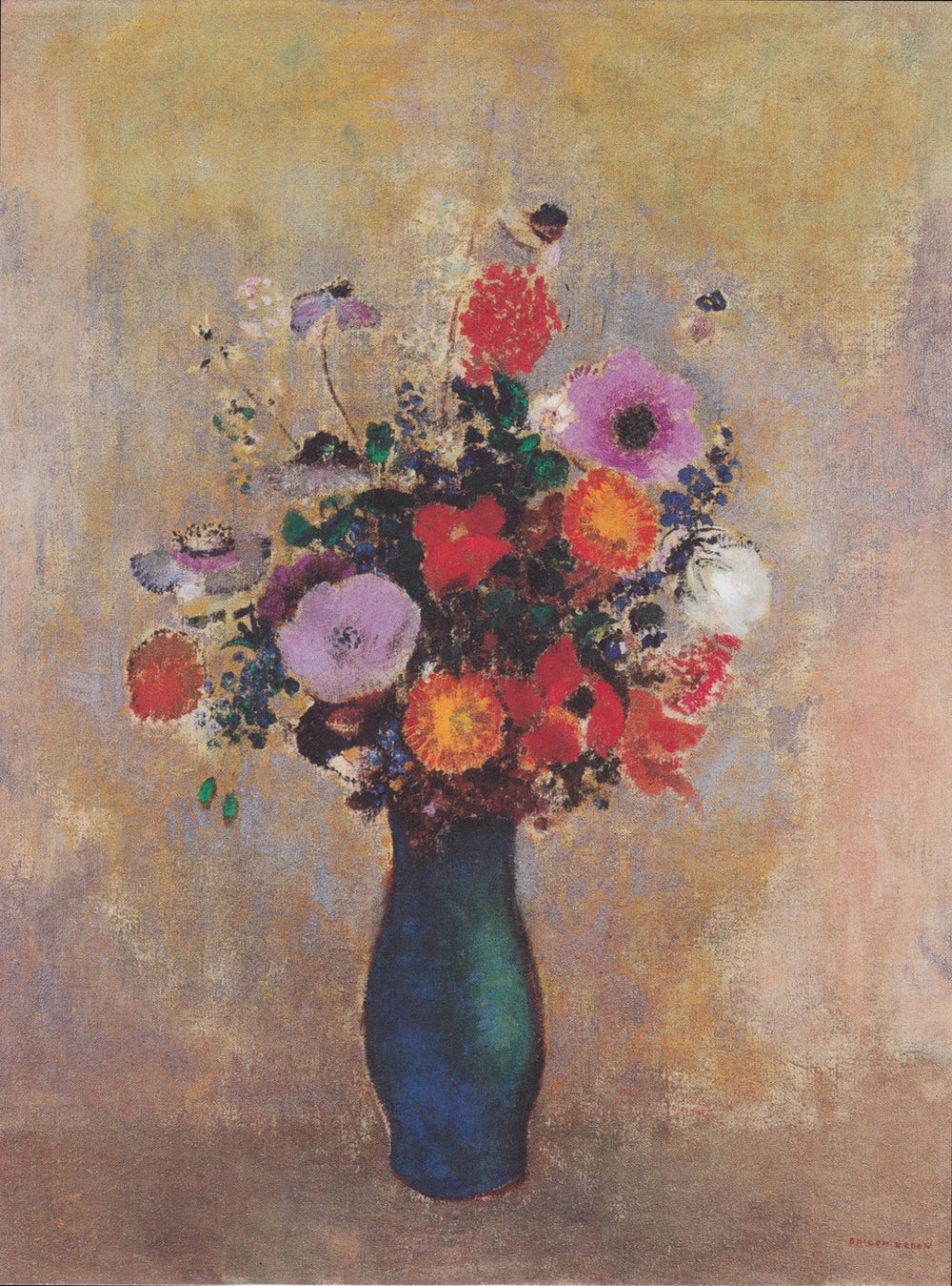 Fleurs des champs - Odilon Redon image 1 copie de tableau peinte à la main