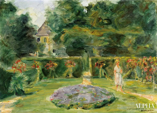 Fleurs en rond dans le jardin de haies - Max Liebermann - Reproductions de tableaux et peintures haut de gamme