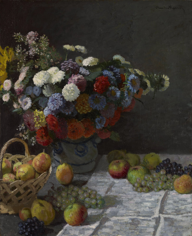 Livet med blomster og frukt - Claude Monet