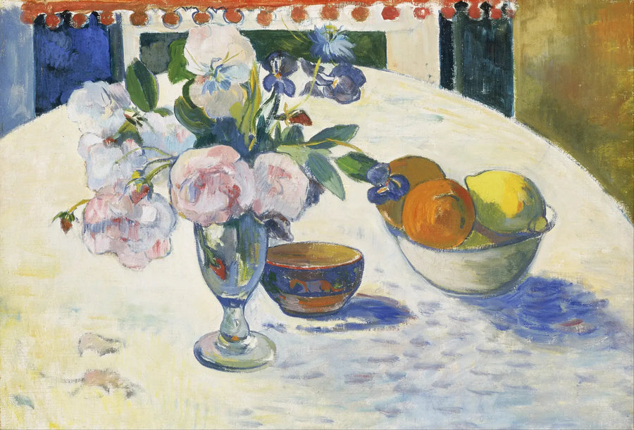 Blomster. Blå iris, appelsiner og sitron - Paul Gauguin