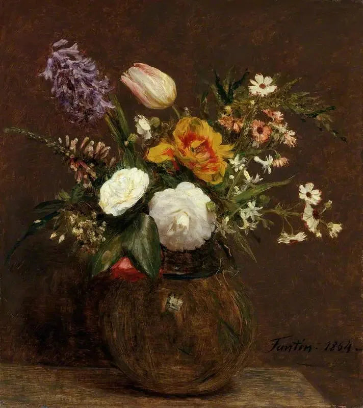 Blomster: Tulipaner, Kameliaer og Jassmin - Henri Fantin-Latour

Source:
Fleurs : Tulipes, Camélias et Jacinthes - Henri Fantin-Latour