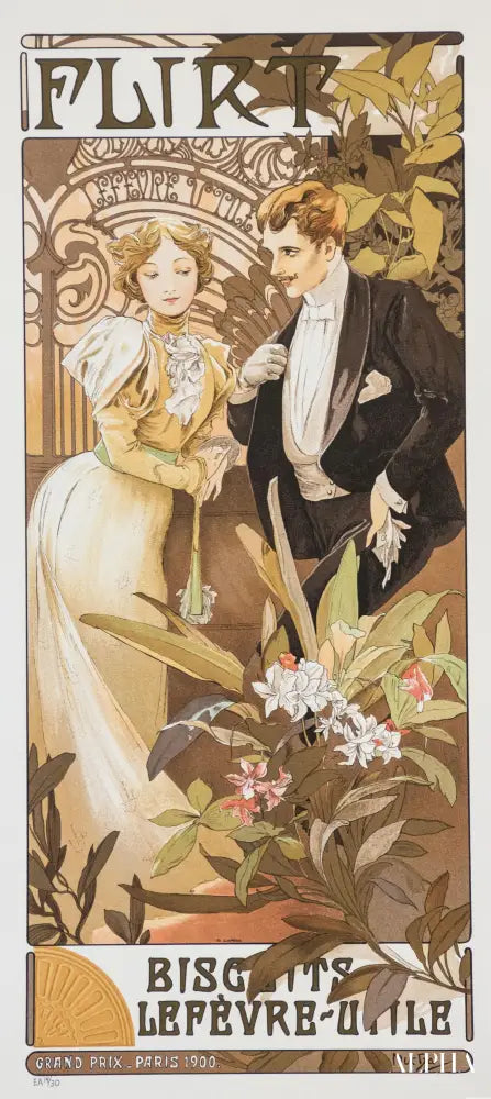 Flirt Lefevre Utile - Mucha - Reproductions de tableaux et peintures haut de gamme