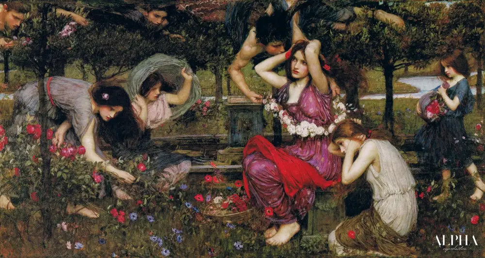 Flore et les zéphyrs - John William Waterhouse Reproductions de tableaux à la peinture à l’huile