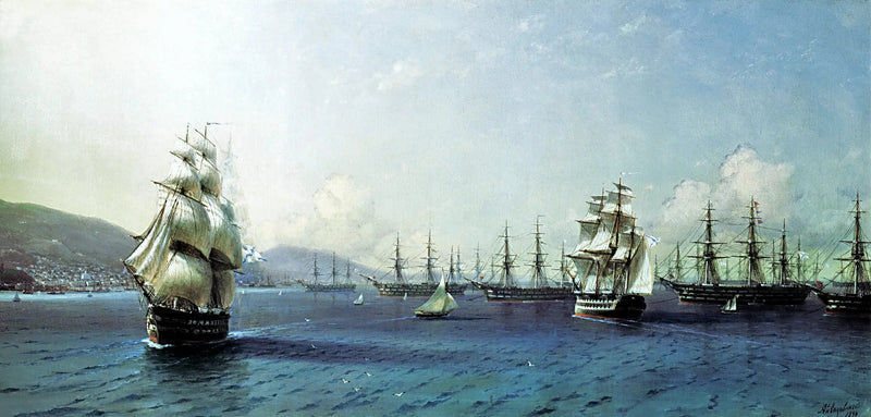 Nydelige bilder av Svartehavet i Bay of Theodosius, rett før Krimkrigen - Ivan Aivazovsky

Source:
Flotte de la mer Noire dans la baie de Théodosie, juste avant la guerre de Crimée - Ivan Aïvazovski