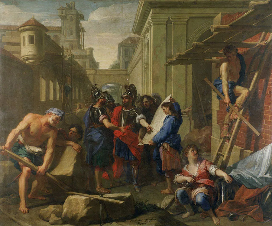 Grunnleggelsen av en by i Tyskland av Tectosages - Jean-Baptiste Jouvenet