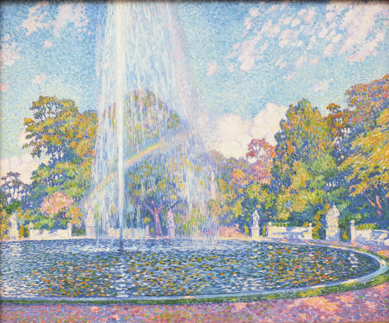 Fontene i Sans Souci-hagen i Potsdam i 1903 - Théo van Rysselberghe