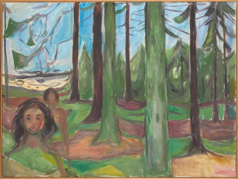 Skog med to personer - Edvard Munch