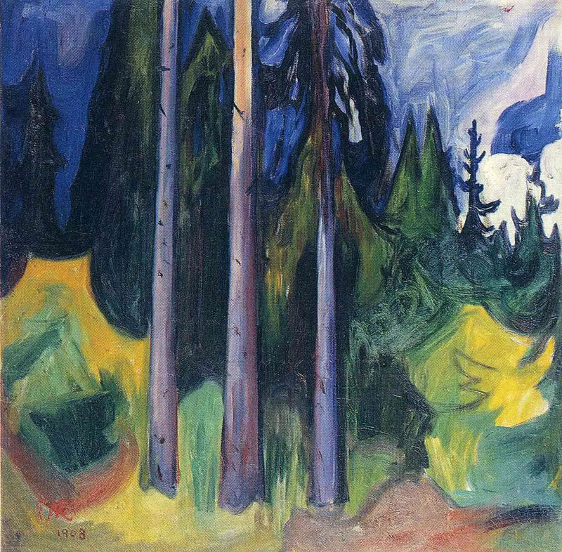 granbar skog - Edvard Munch