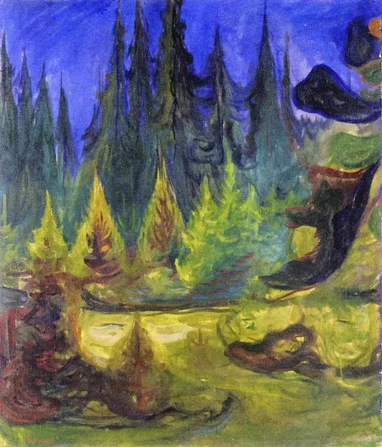 granbar skog - Edvard Munch