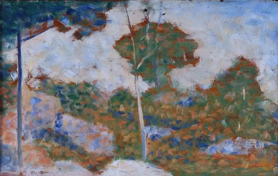 Barbizonskogen om høsten - Georges Seurat