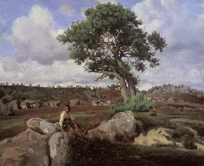 Fontainebleau-skogen (Le Chêne) - Jean-Baptiste Camille Corot