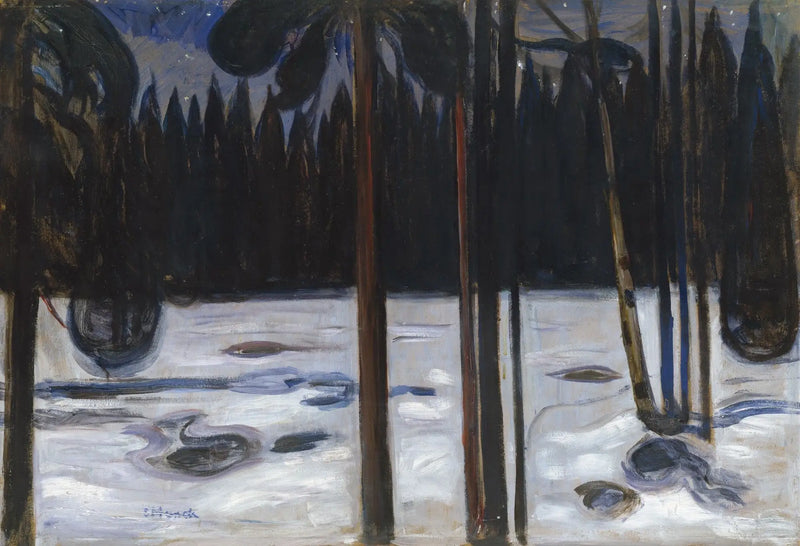 vinter skog - Edvard Munch