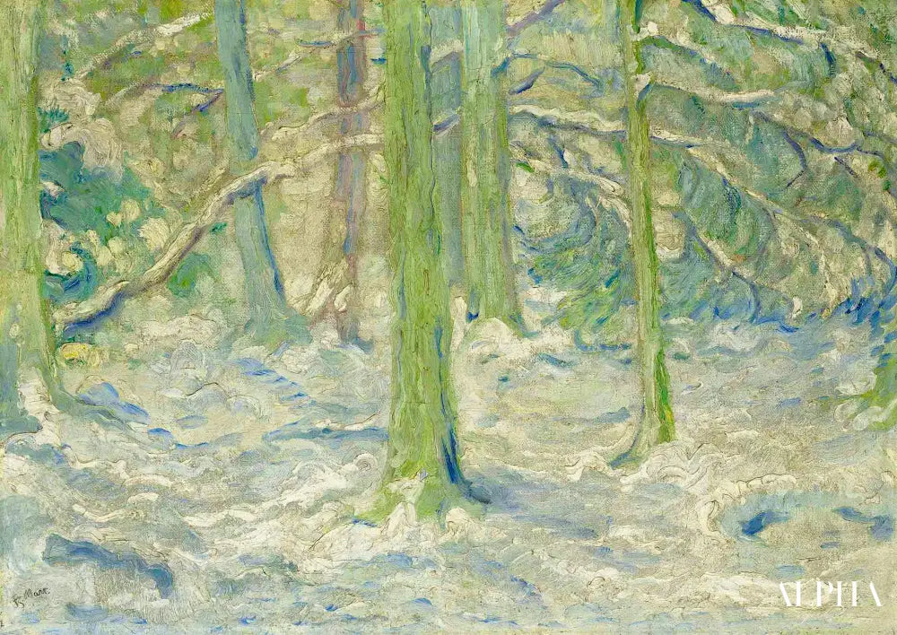 Forêt enneigée - Franz Marc - Reproductions de tableaux et peintures haut de gamme