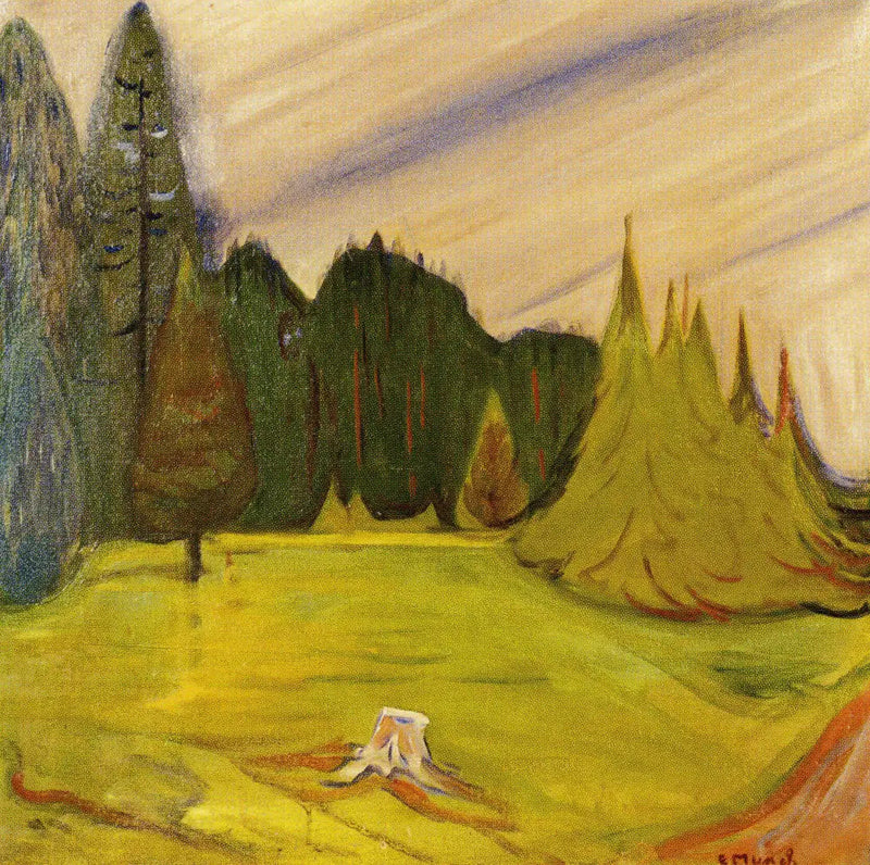 Skog på veien til Borre - Edvard Munch