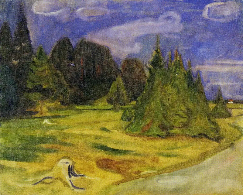 Skog på veien til Borre - Edvard Munch