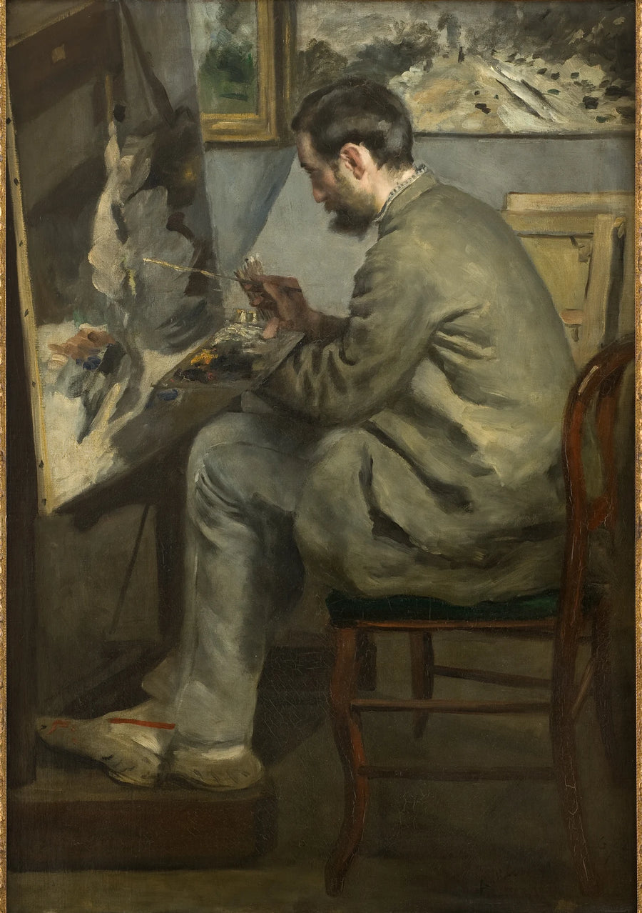 Frédéric Bazille maler ved sitt staffeli - Pierre-Auguste Renoir