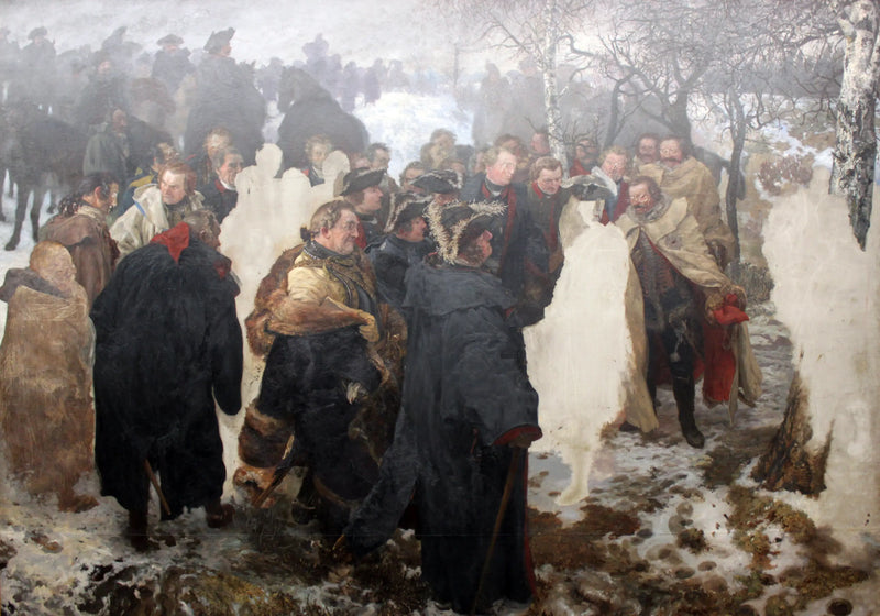 Frédéric den store henvender seg til sine generaler før slaget ved Leuthen i 1757 - Adolph von Menzel