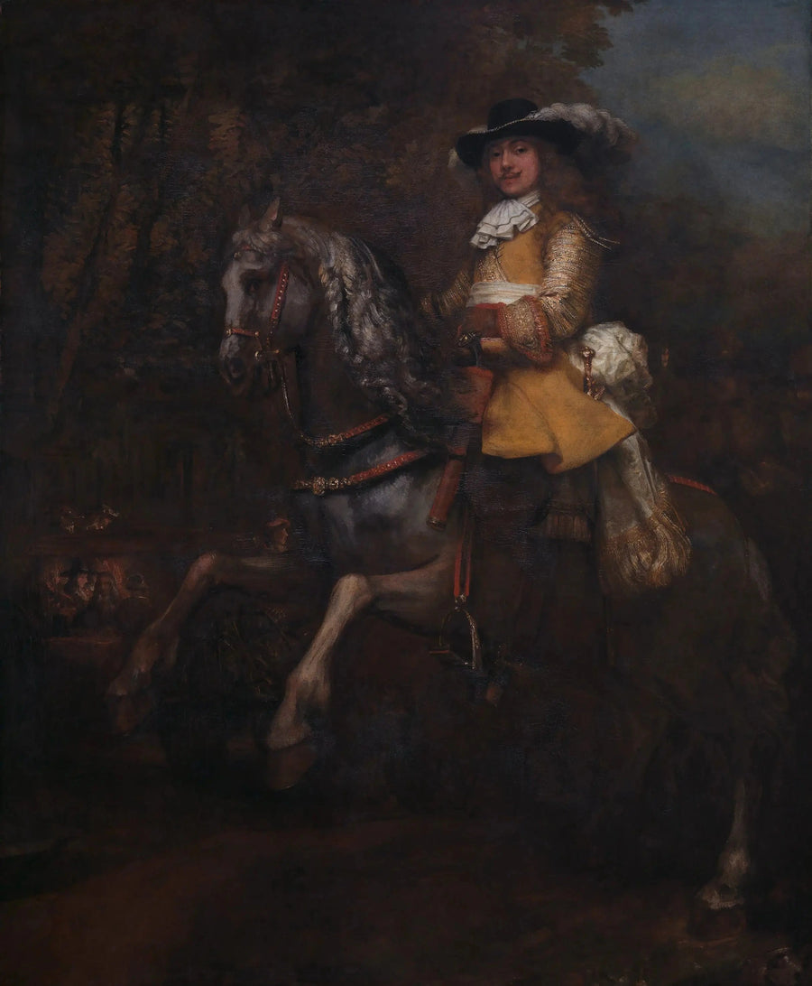 Frédéric Rihel på hest - Rembrandt