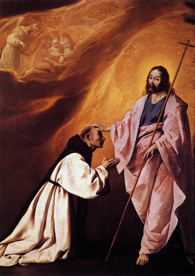 Broder Andrés de Salmeron trøstet av Kristus - Francisco de Zurbarán