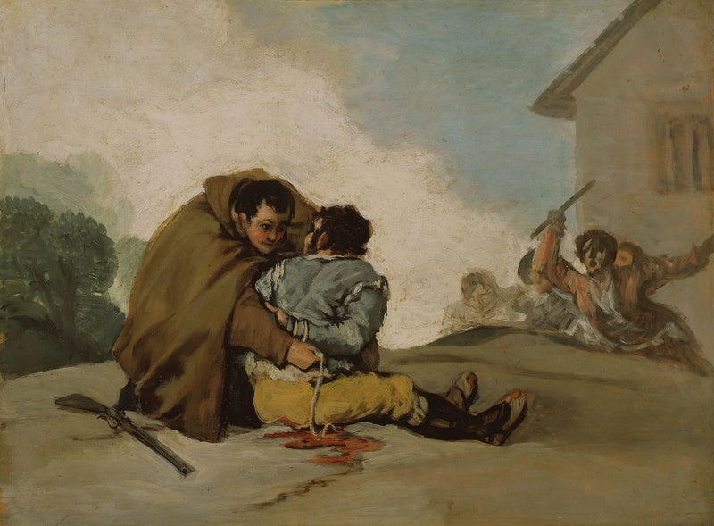 Bror Pedro binder El Maragato med et tau - Francisco de Goya
