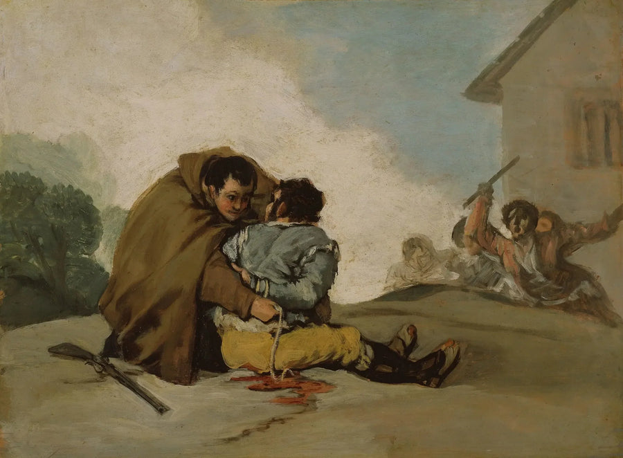 Bror Pedro binder El Maragato med et tau - Francisco de Goya