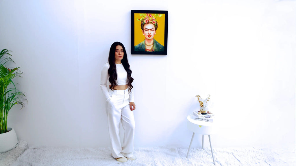 Frida Kahlo x Venus Flytrap | 40 x 50 cm image 3 reproduction de peinture à l’huile