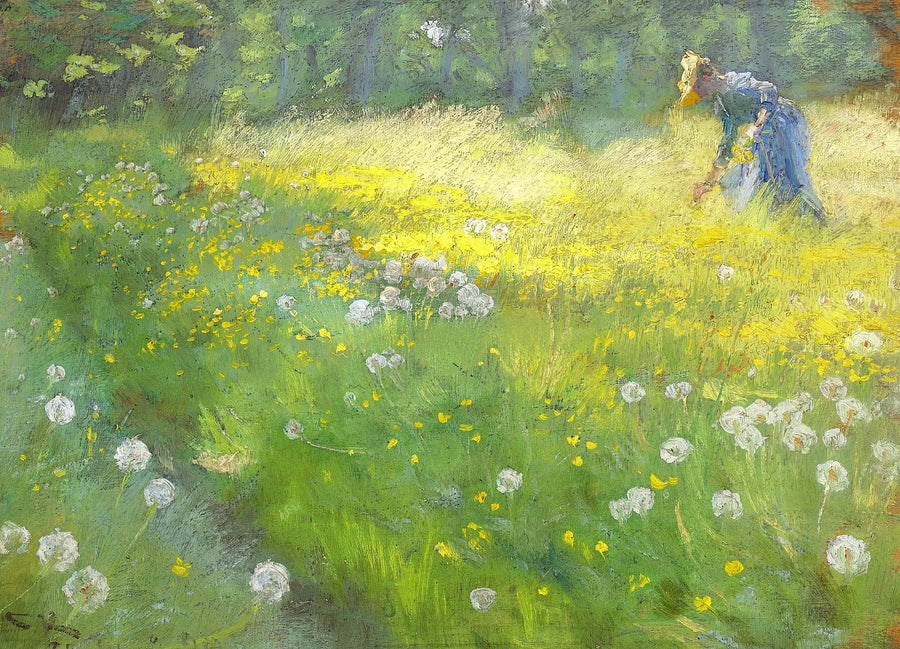 Fru Marie Krøyer ved Haven i Skagen - Peder Severin Krøyer