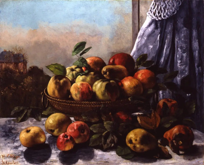 Frukt i en kurv - Gustave Courbet