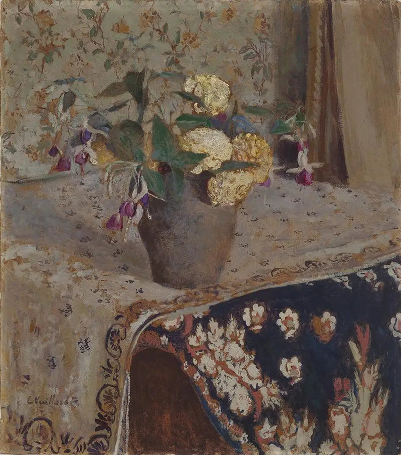 Fuksia og georginer - Édouard Vuillard