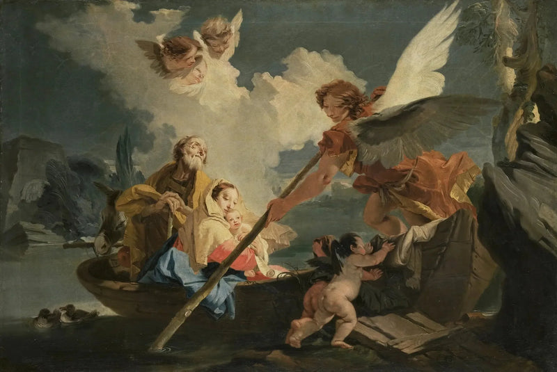 Flukt til Egypt - Giovanni Battista Tiepolo