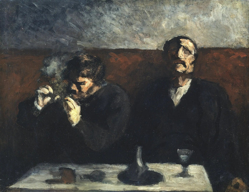 Røyker og Absintdrikker - Honoré Daumier