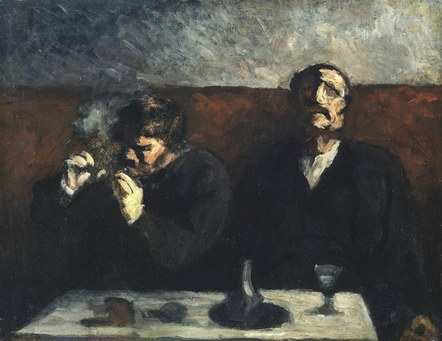 Røyker og Absintdrikker - Honoré Daumier