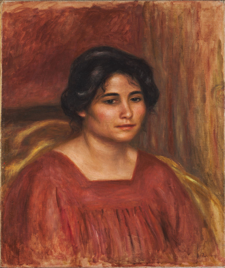 Gabrielle i rød kjole - Pierre-Auguste Renoir