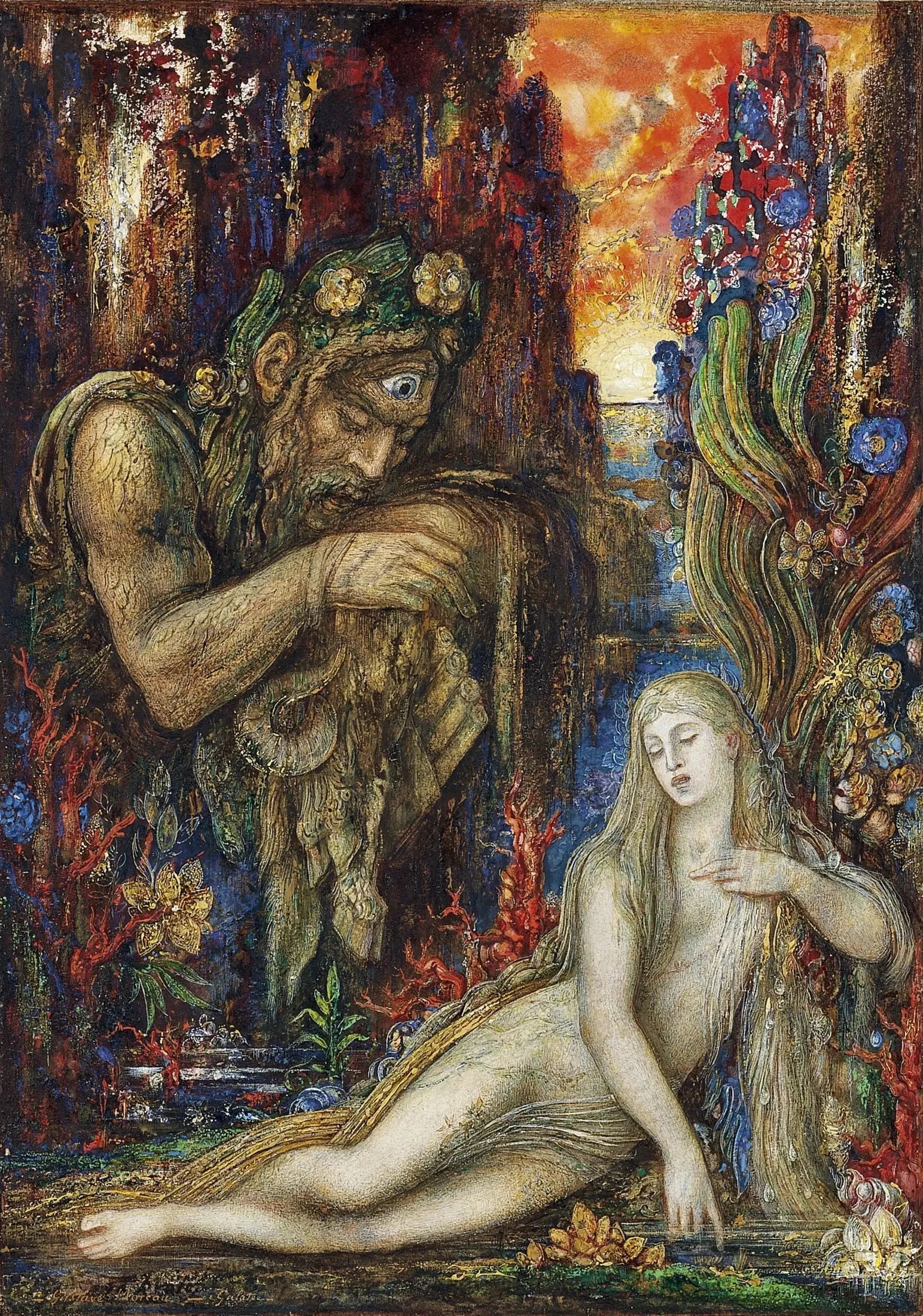 Galatée - Gustave Moreau image 1 copie de tableau peinte à la main