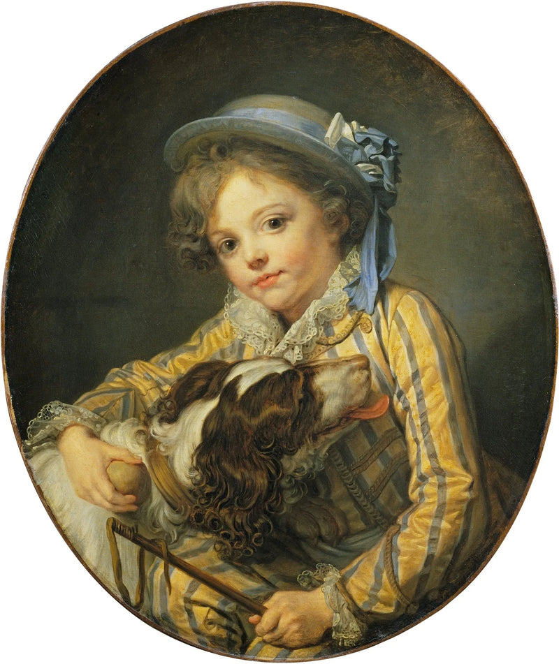 Gutt med en hund - Jean-Baptiste Greuze