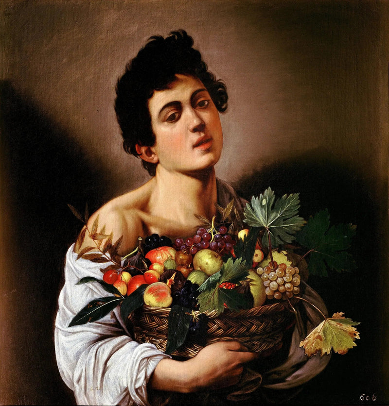 Gutt med en fruktkurv - Caravaggio
