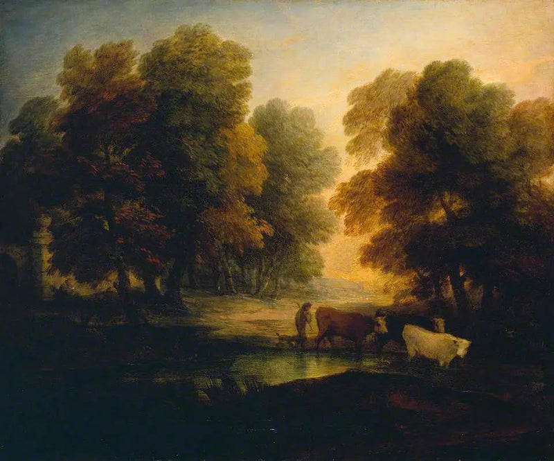 Gutt som kjører kyr nær et svømmebasseng - Thomas Gainsborough

Source:
Garçon conduisant des vaches près d'une piscine - Thomas Gainsborough