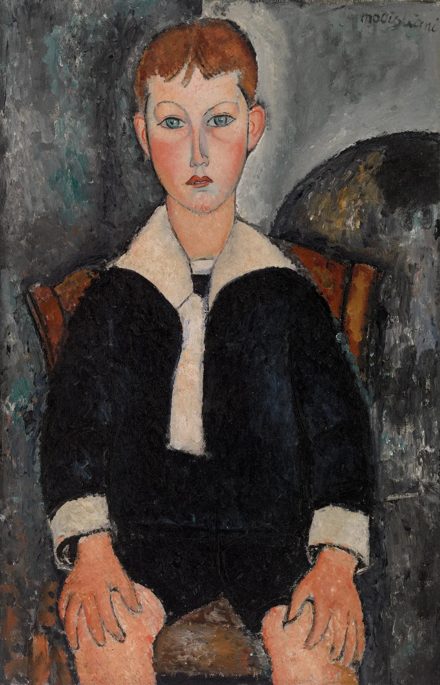 Gutt i sjømannskostyme - Amedeo Modigliani