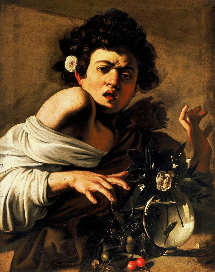 Gutt bitt av en firfisle - Caravaggio