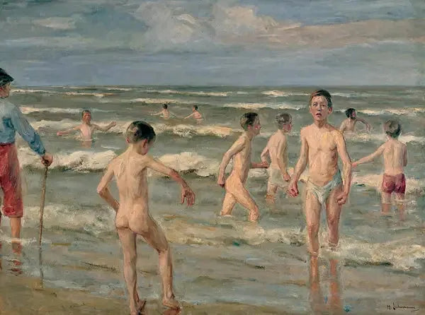 Gutter som bader - Max Liebermann